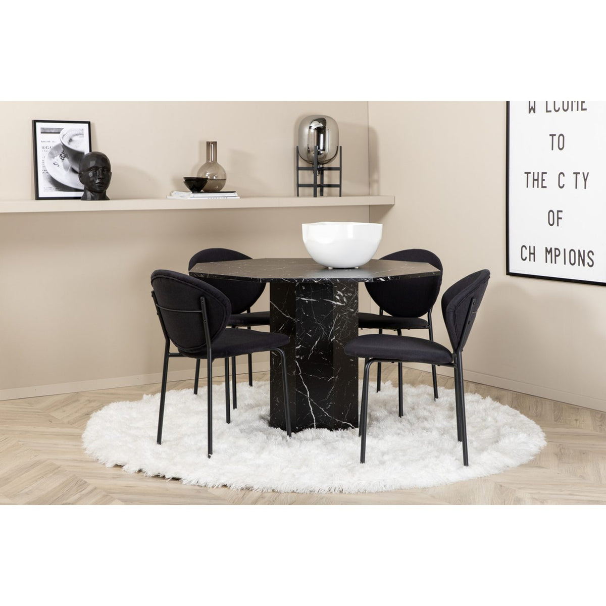 Marbs, Vault Rund matgrupp Svart, Svart, ⌀110
