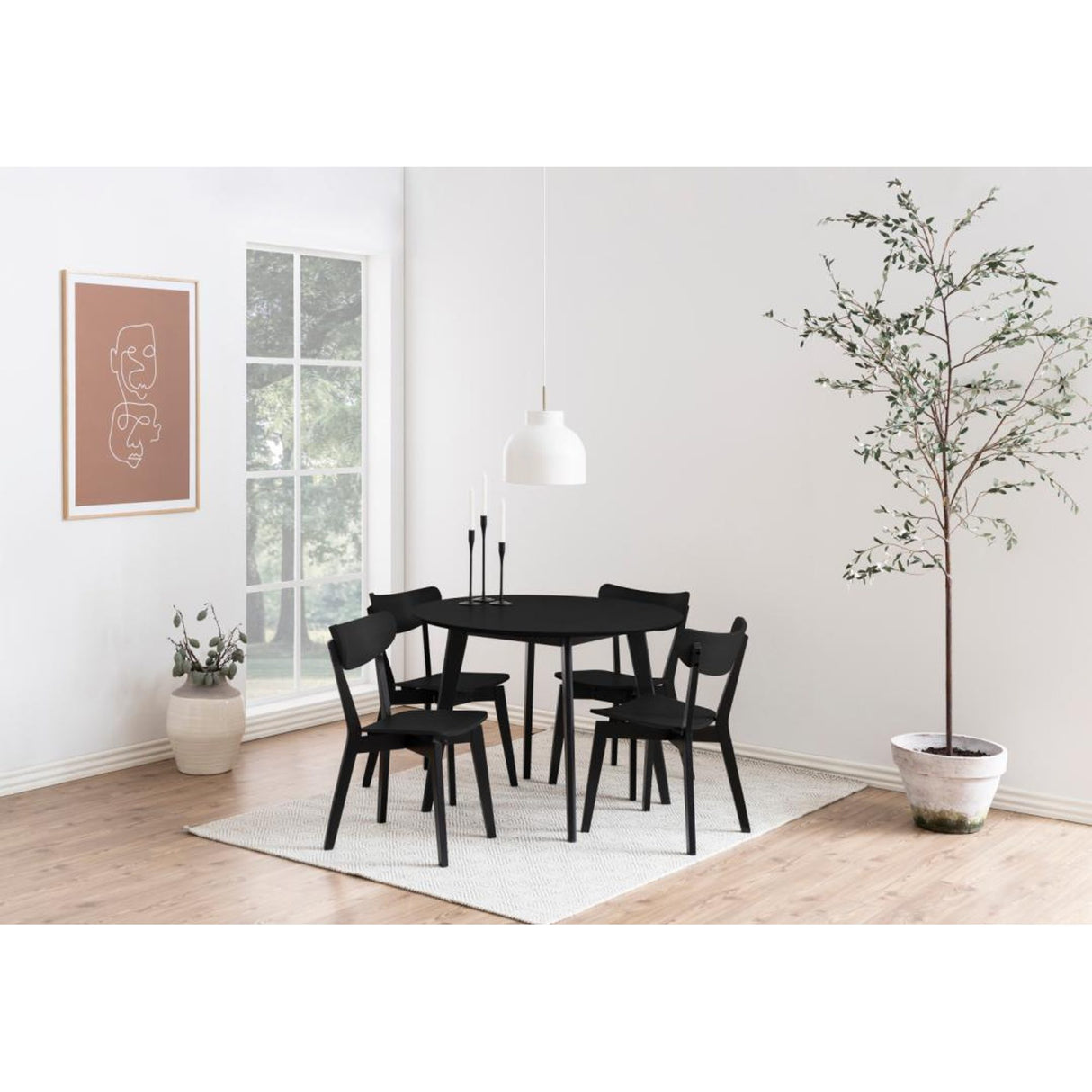 Alba Matgrupp 105 cm Lackad Ek Svart