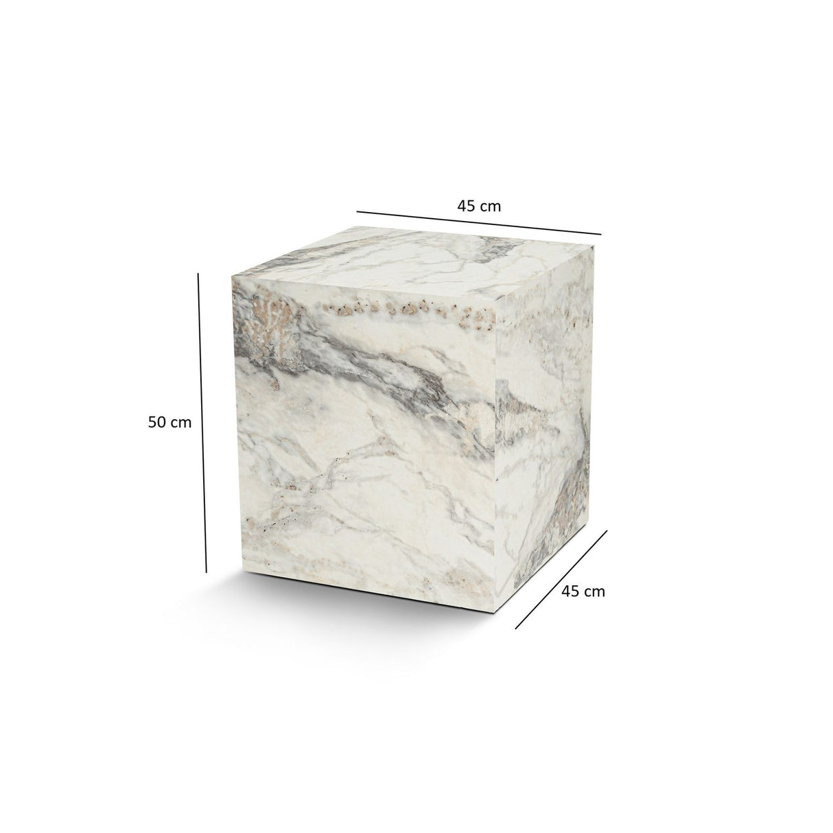 Sidobord serie 1 (45 x 50 x 45 cm) Sidobord Freesia Marble