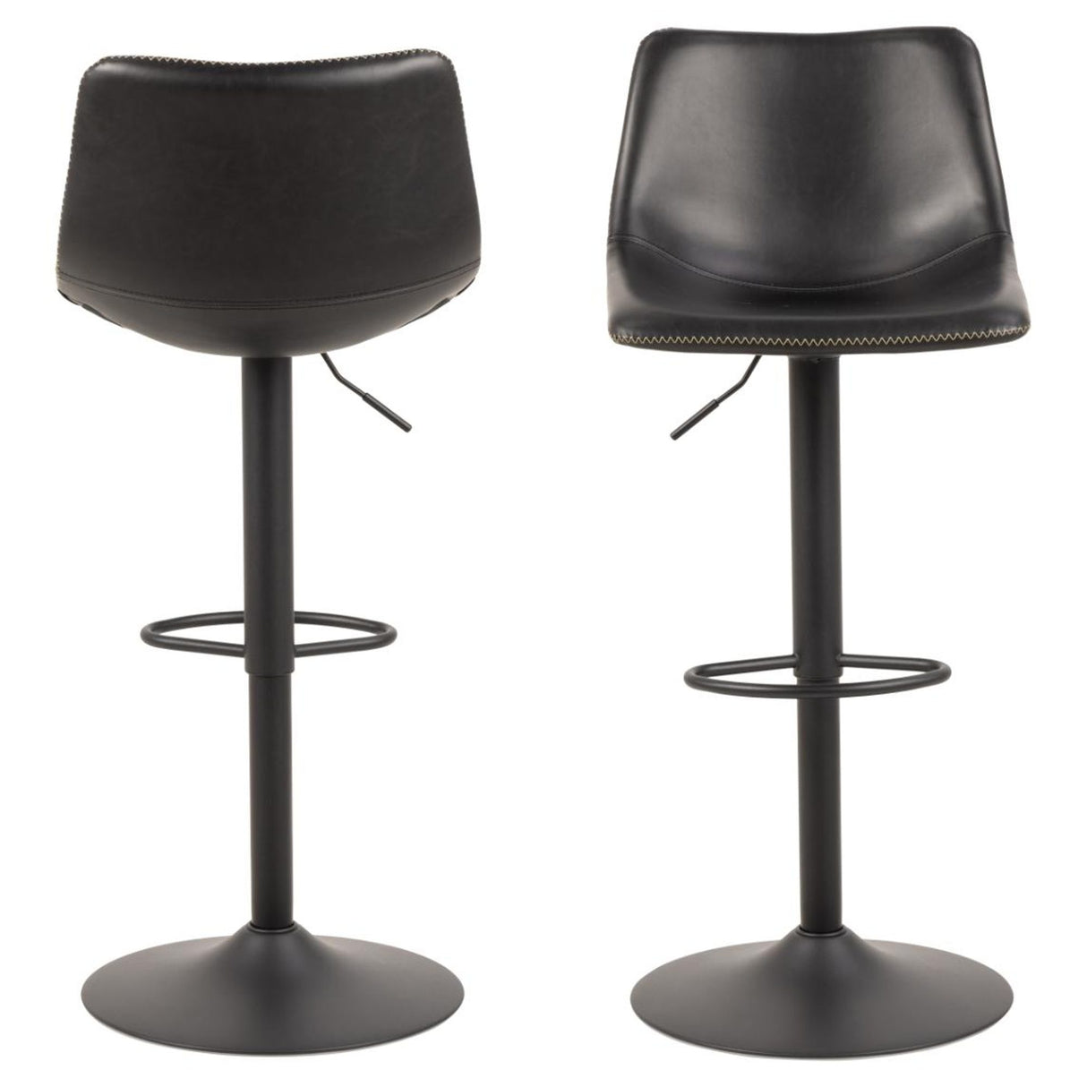 Mathilde Barstol PU Vintage Svart