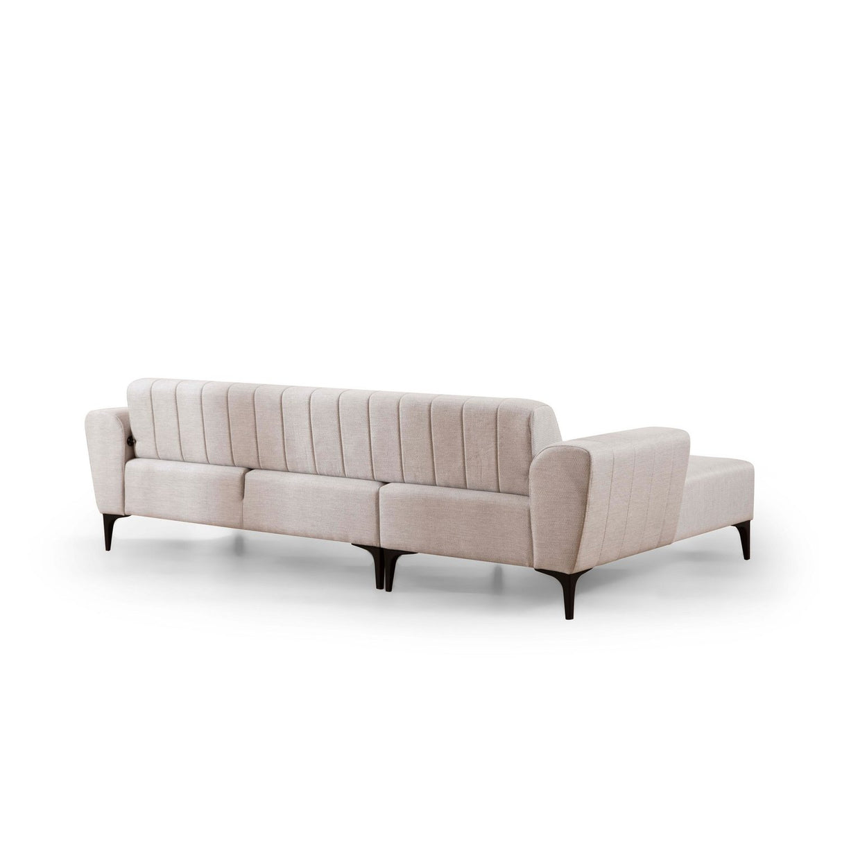 Jakarta (140-270 x 95 x 77 cm) Hörnsoffa-bäddsoffa Ecru, Vänster