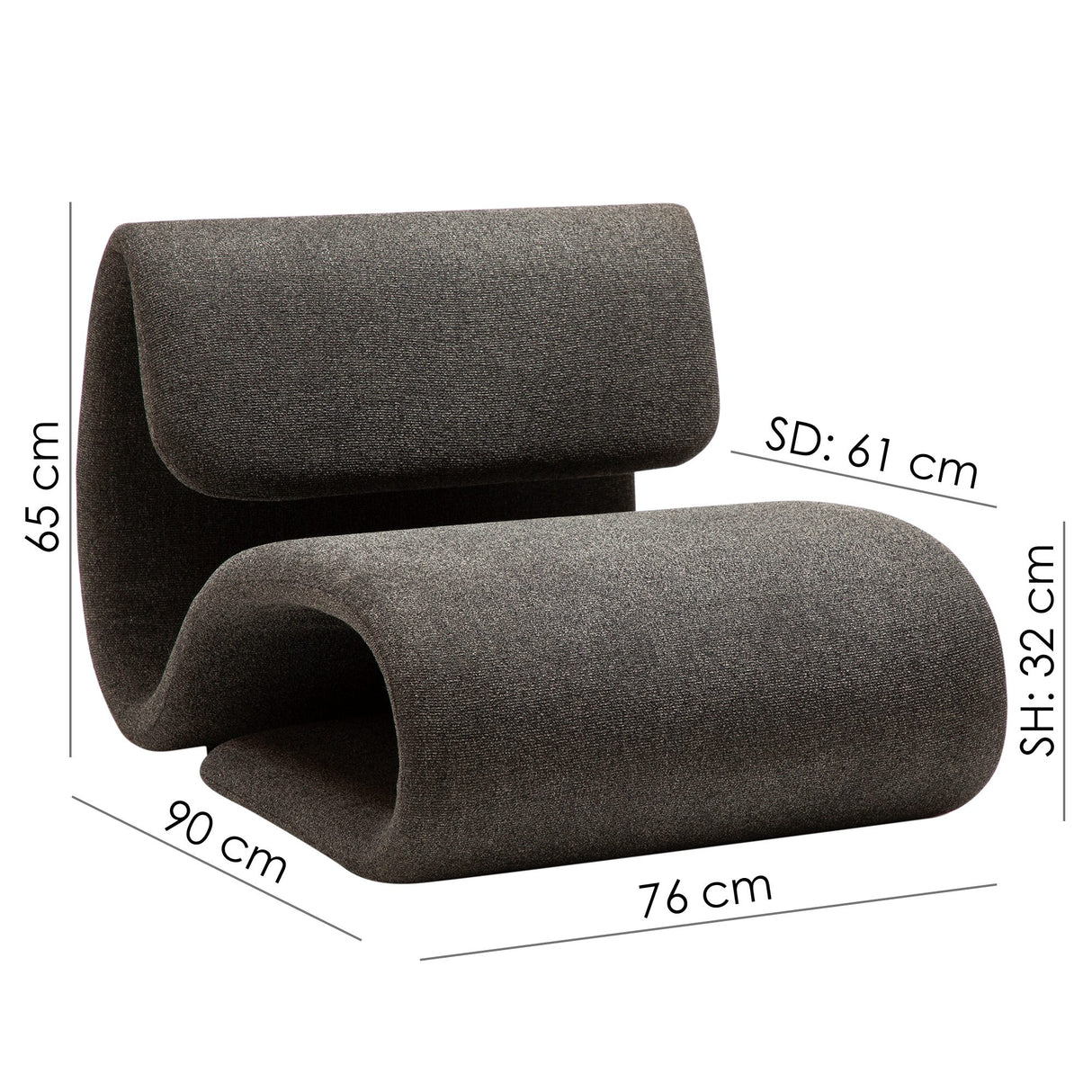 Dubna Loungefåtölj Pebble Grey