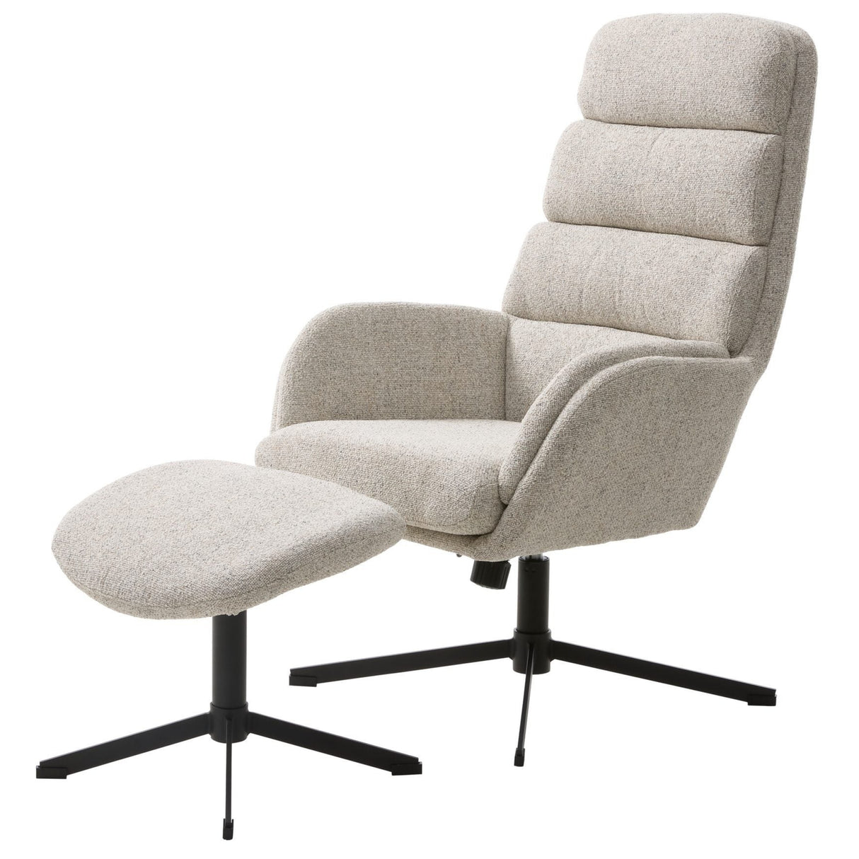 Gregory Fåtölj & Fotpall Offwhite Melange