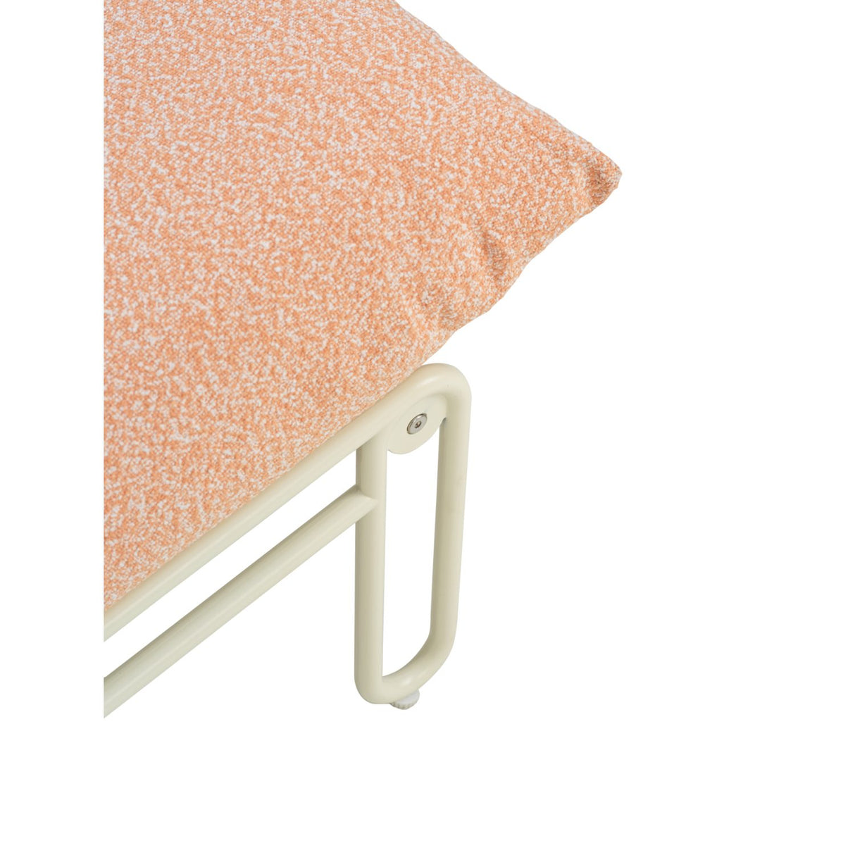 Blixt Loungefåtölj Pearl White/Teddy Orange