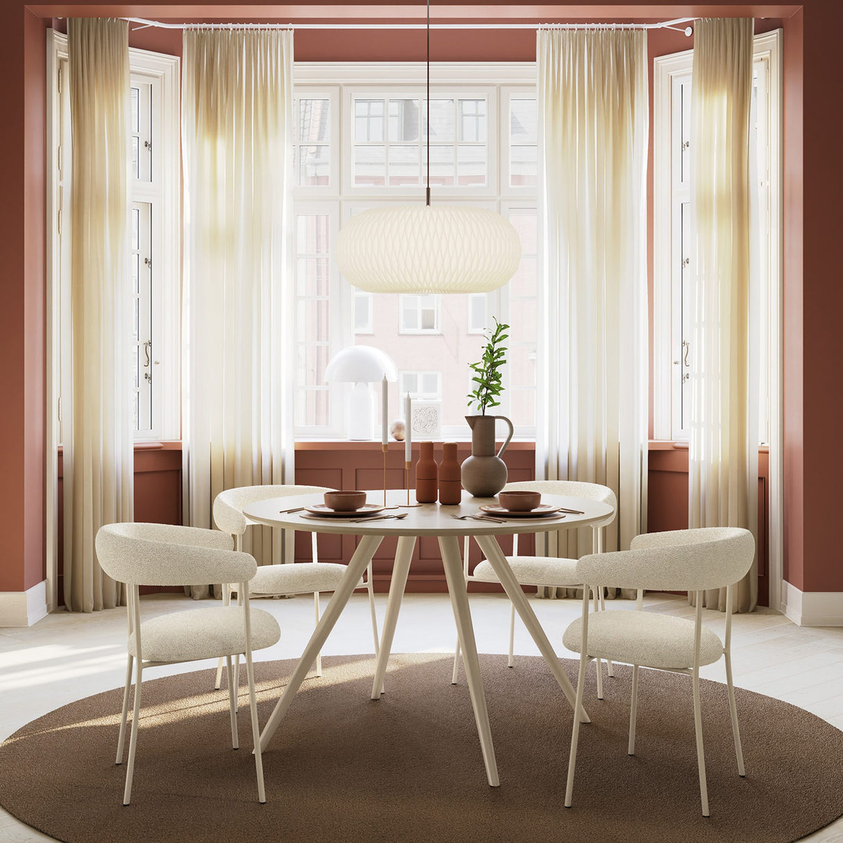 Plenti Stol Bone White, Black