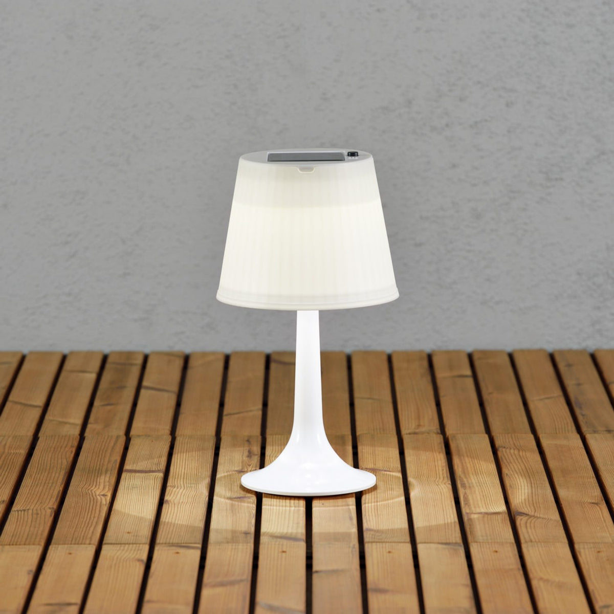 Assisi Solcell LED Bordslampa Ute Vit