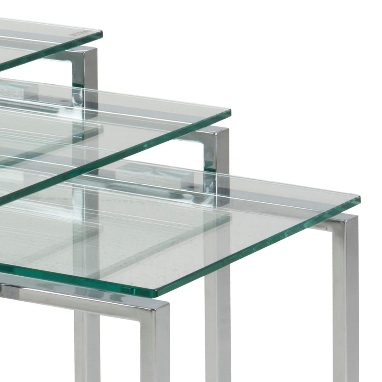 Benz Satsbord 55x50x50 cm Krom/Glas