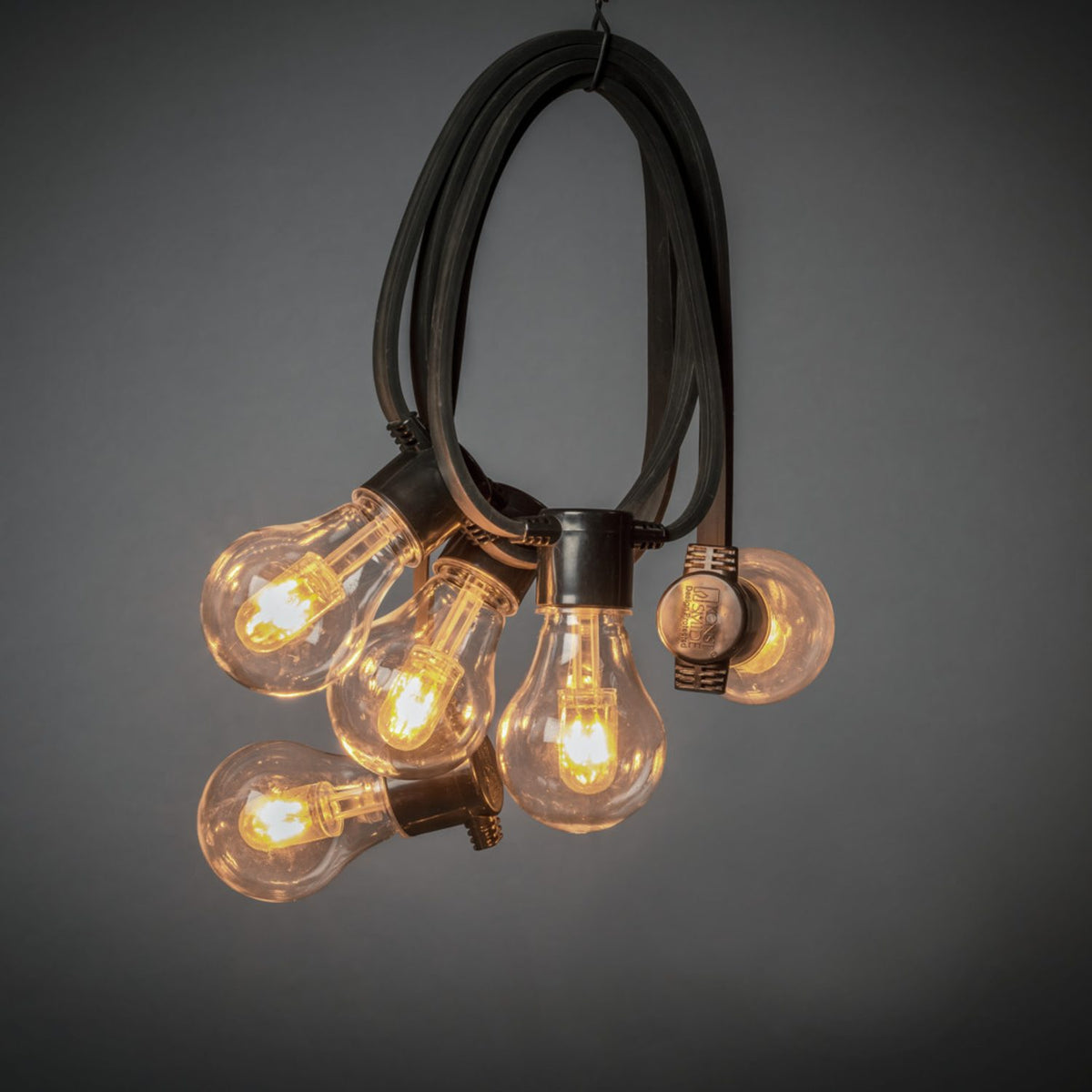 E27 10 amber M-form utbytbar LED Ljusslinga Ute