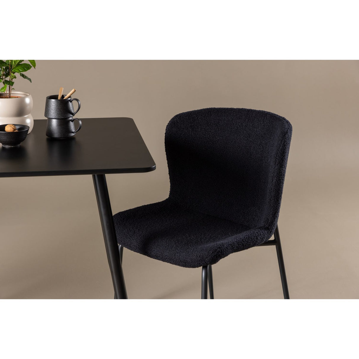 Polar, Modesto Rektangulär matgrupp Svart, Svart, 75 x 75