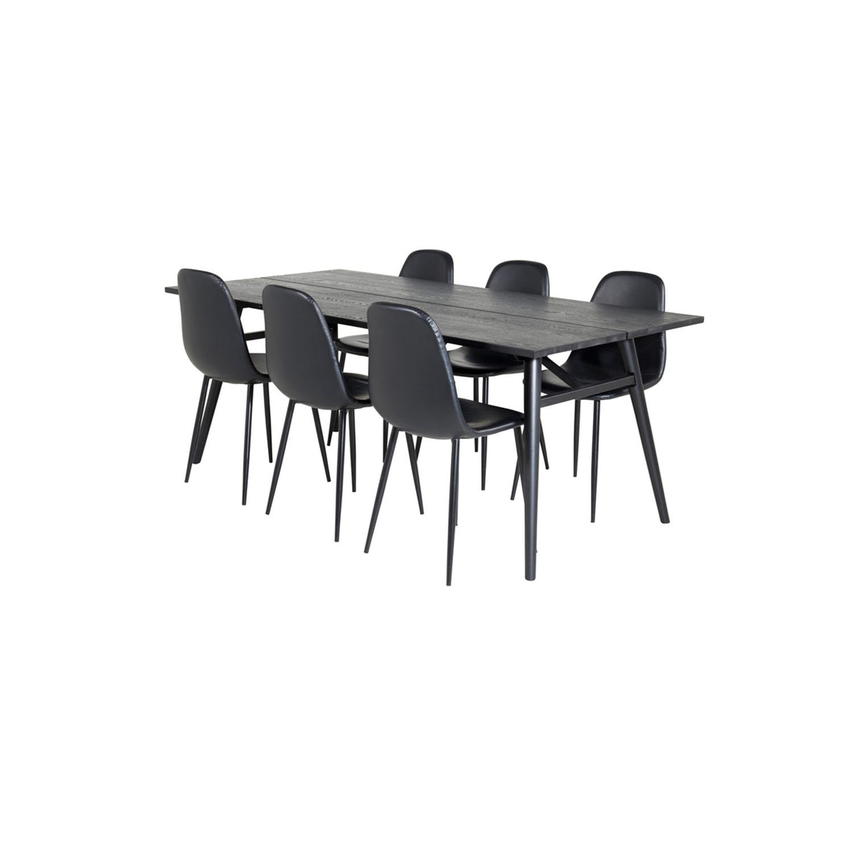 Sleek, Polar Rektangulär matgrupp Svart, Svart, 195 x 95