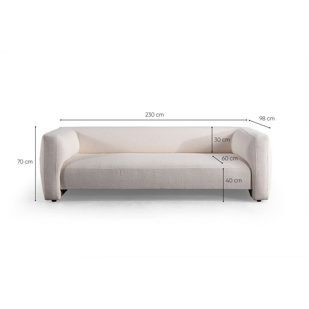 Risco 3-sits soffa White