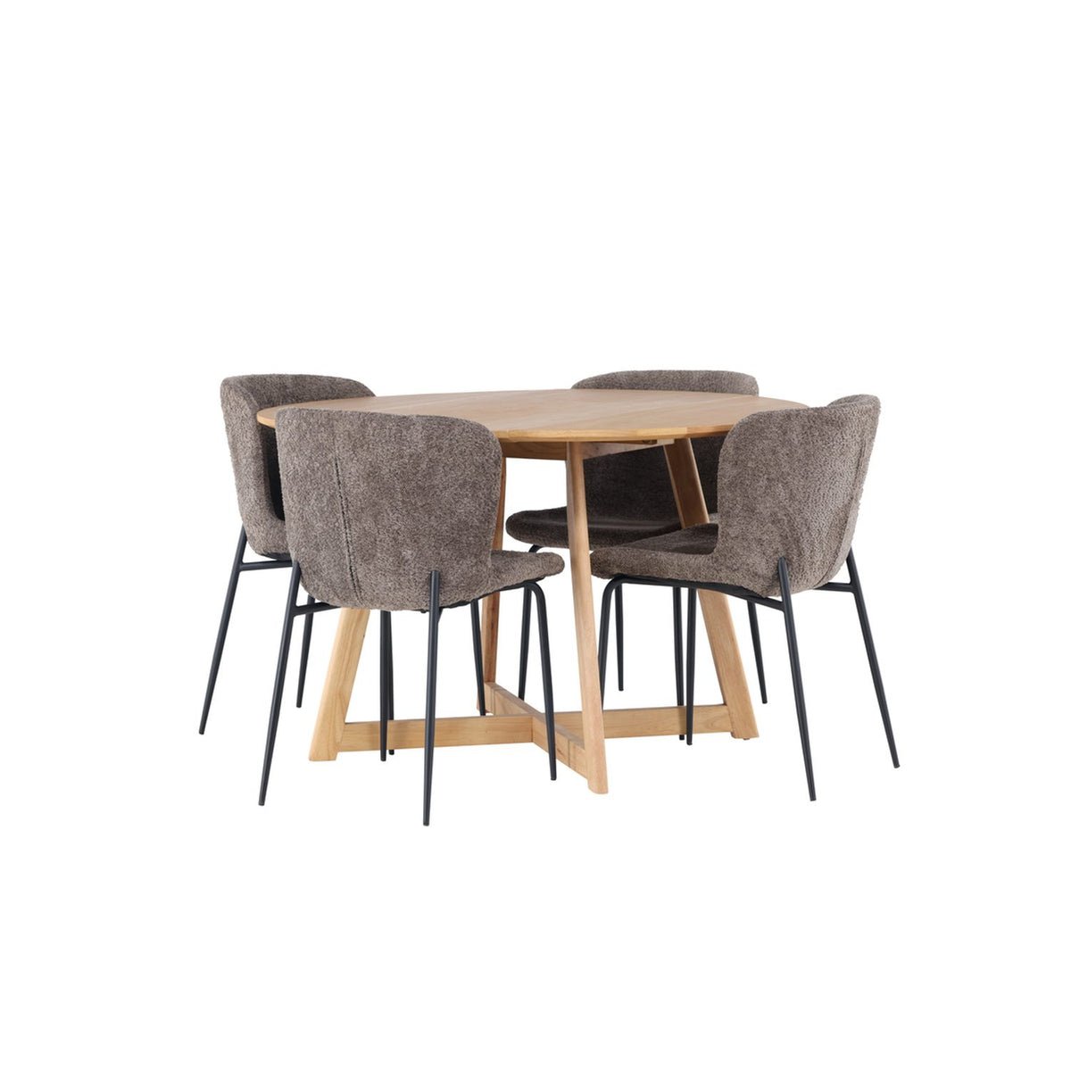 Yakidon, Modesto Rund matgrupp Svart,Brun, Brun, ⌀120