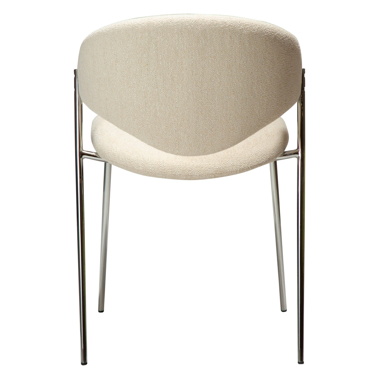 Zone Stol Simply Beige Bouclé, Chrome