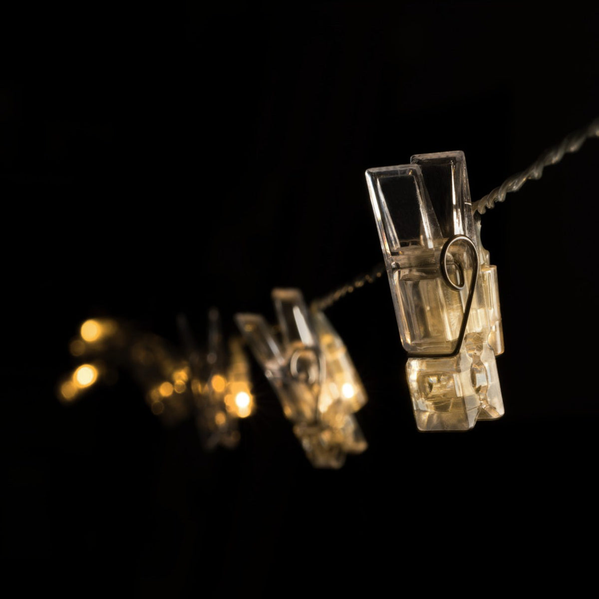 12 LED-fotoklämmor Ljusslinga Inomhus