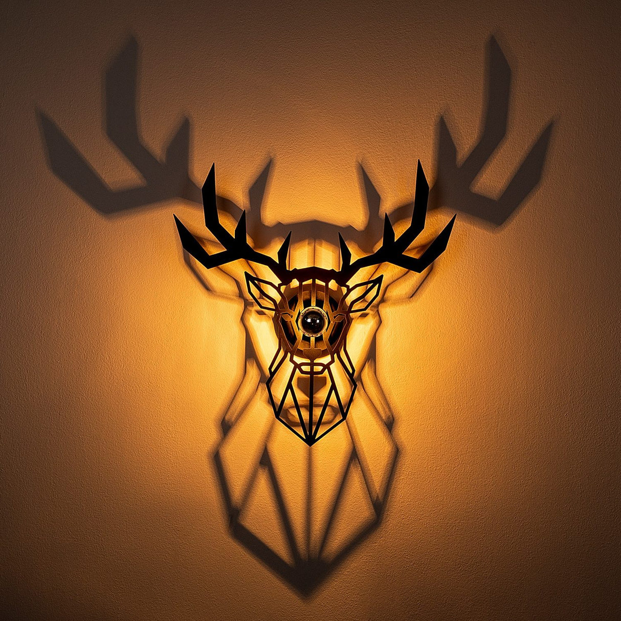 Glow Vägglampa Deer Svart