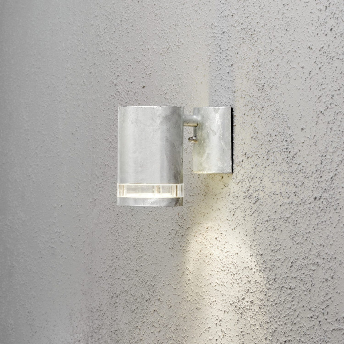 Modena GU10 Ned Transparent Vägglampa Ute Galvaniserad, 13 cm