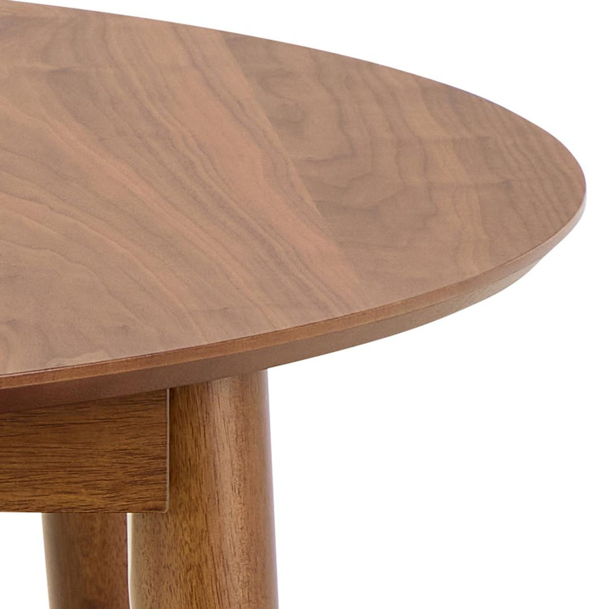 Århus Matbord Rund 115 cm ink. Iläggsskiva Valnöt