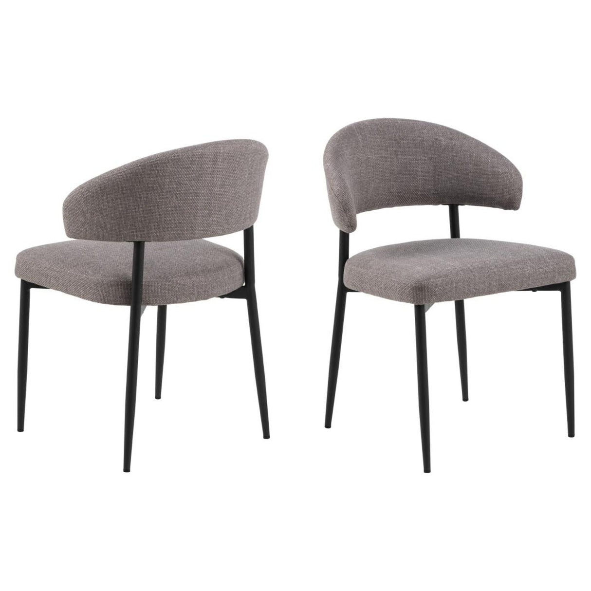 Kaley Matstol Basel tyg Gråbrun