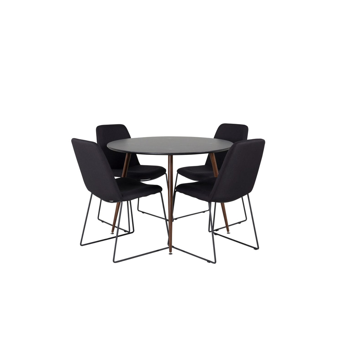 Plaza, Muce Rund matgrupp Svart, Svart, 4st