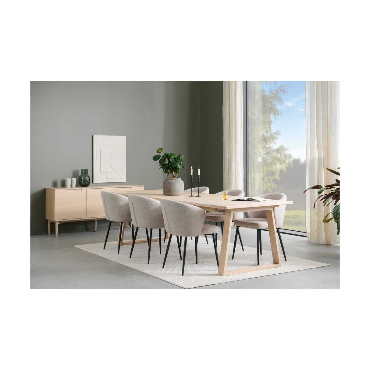 Karmöy 3 Dörrar Sideboard Vitpigmenterad