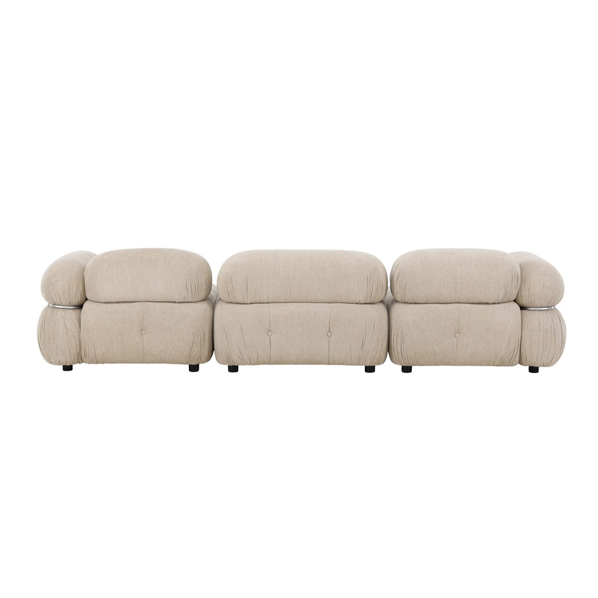 Mika 3-sitssoffa Beige, Silver