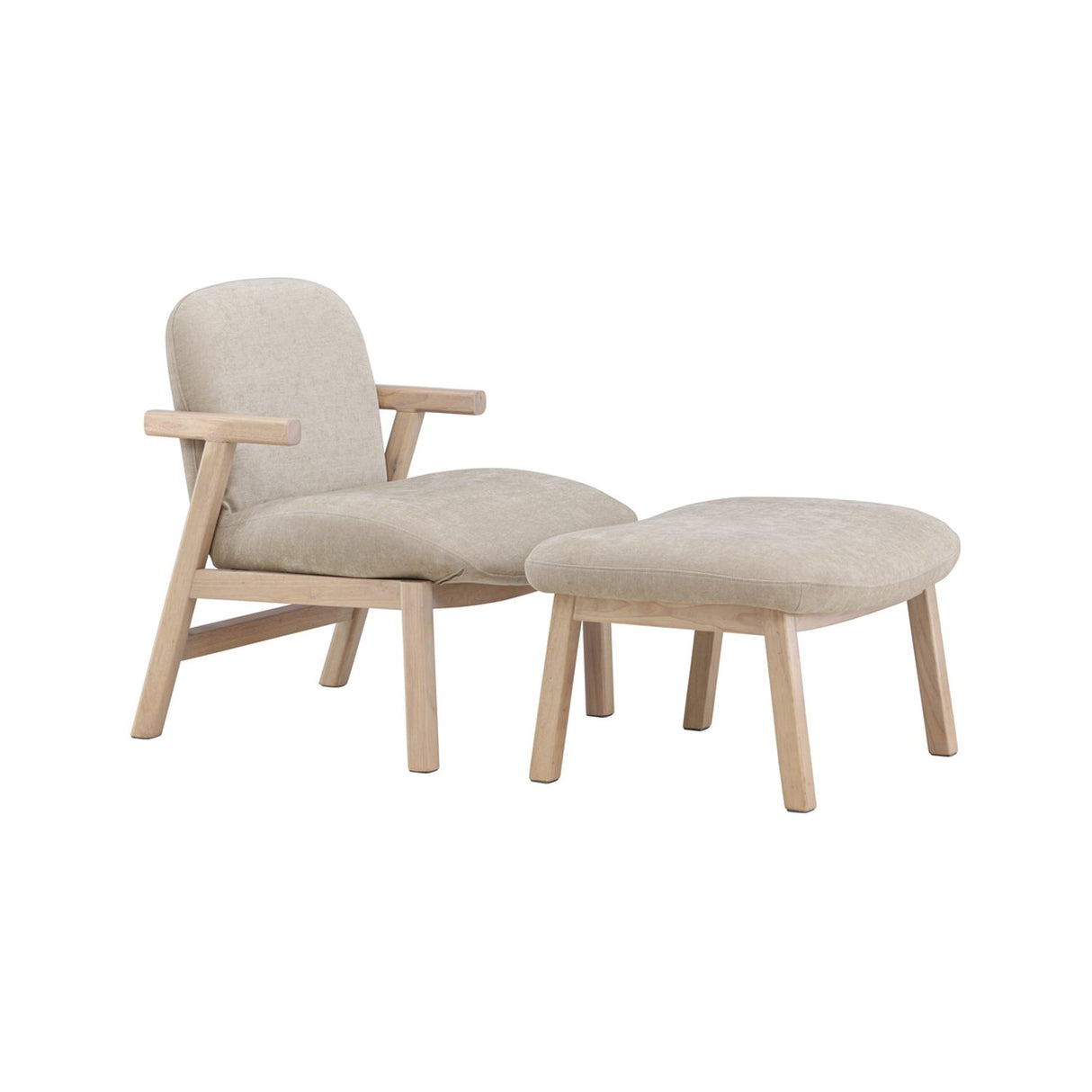 Rile Fåtölj Beige, Fåtölj + Ottoman