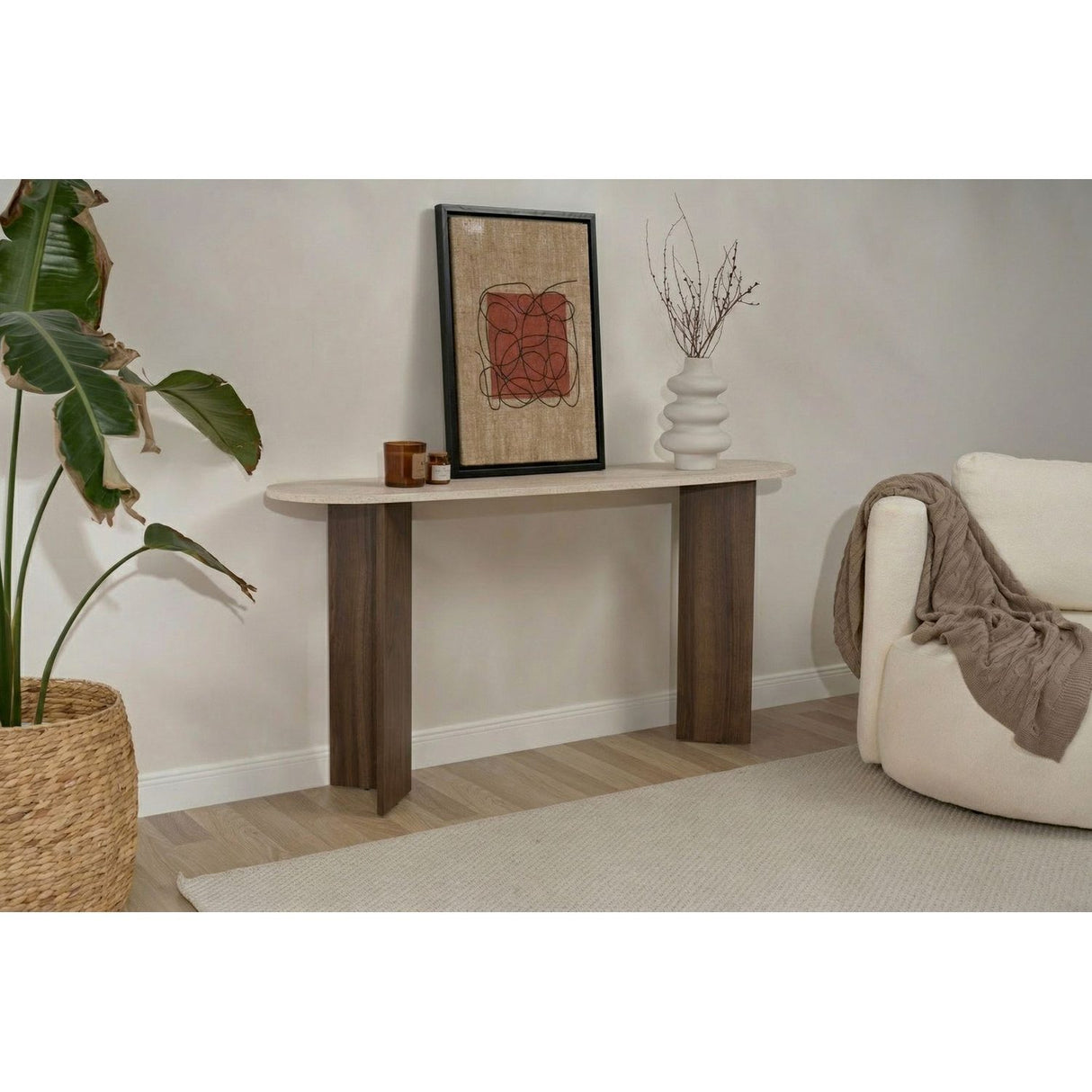 Cartagena (150 x 75 x 35 cm) Travertinvalnöt Sideboard