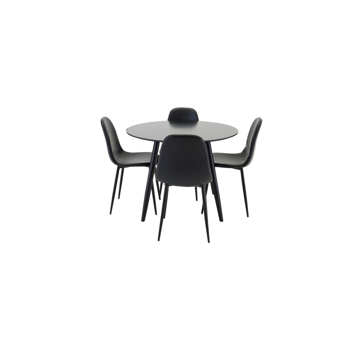Plaza, Polar Rund matgrupp Svart, Svart, 4st