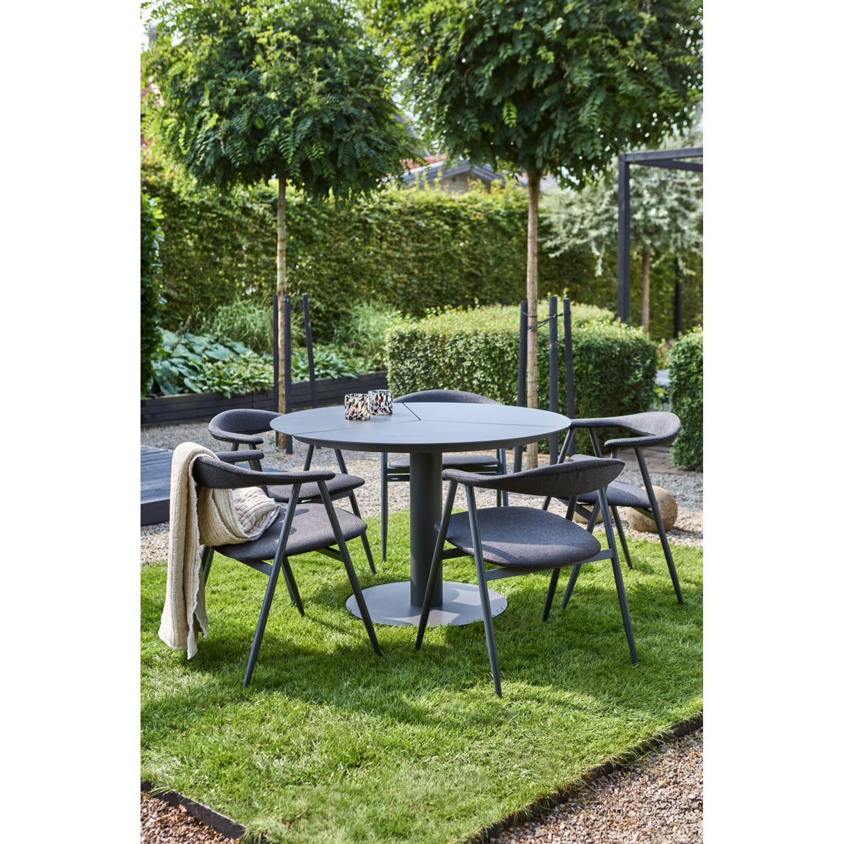 Peace Utebord Rund 110 cm Antracit