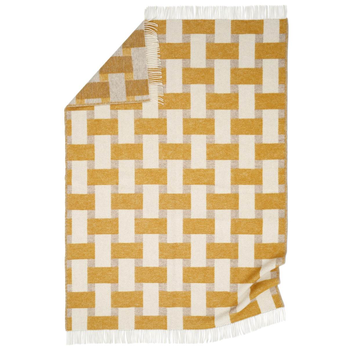 Weave 130x180 cm Pläd Gul