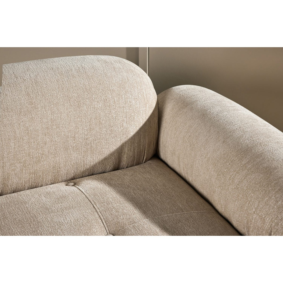 Mika Soffmodul Beige, Vänster Hörndel, Silver