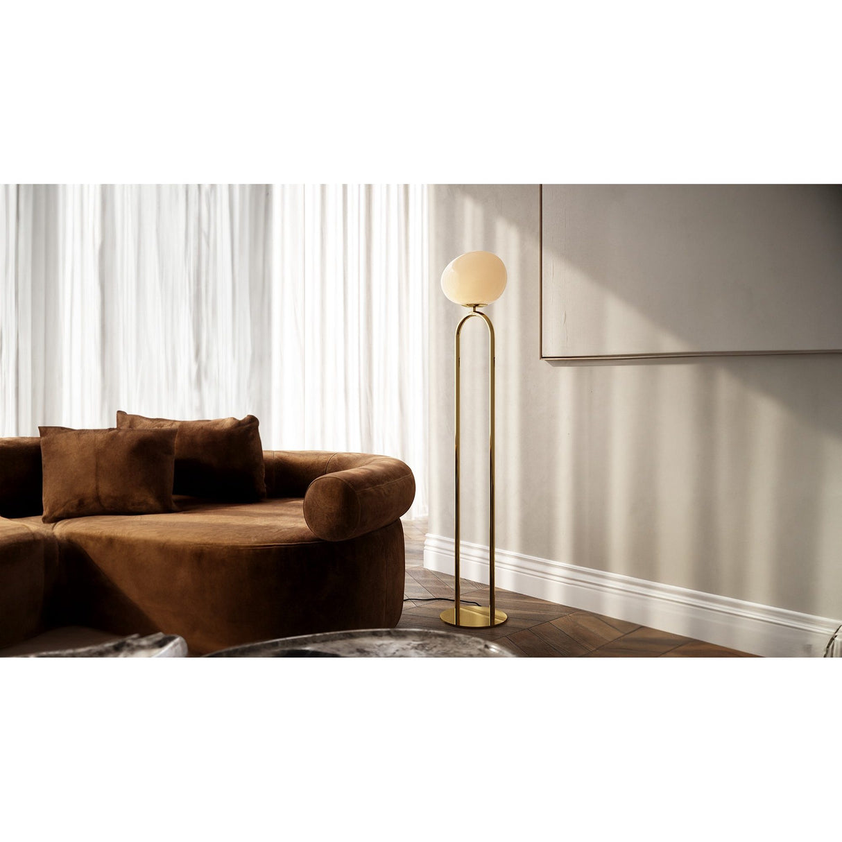 Shapes Mässing Golvlampa