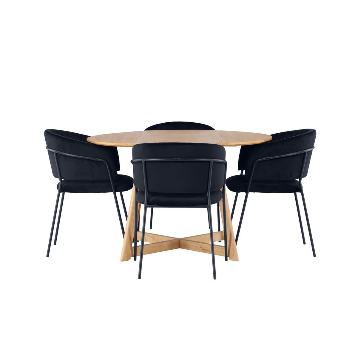 Yakidon, Selma Rund matgrupp Svart, Brun, ⌀120