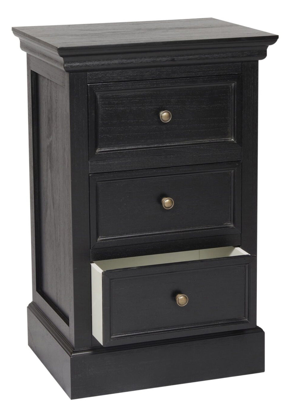 Bristol Sängbord 3-Lådor Svart
