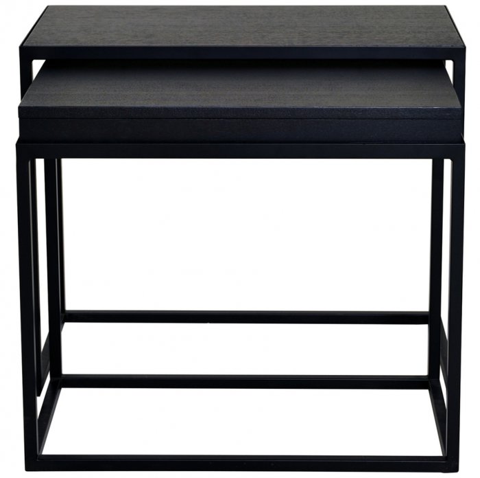 Duett Satsbord Rektangel Svart Ask