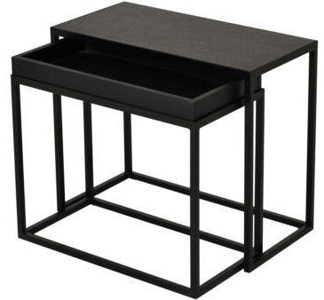 Duett Satsbord Rektangel Svart Ask