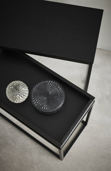 Duett Satsbord Rektangel Svart Ask