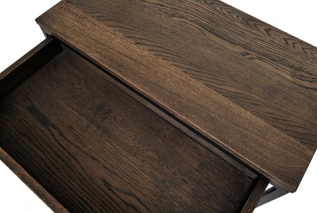 Duett Satsbord Rektangel Mörkbrun Ek