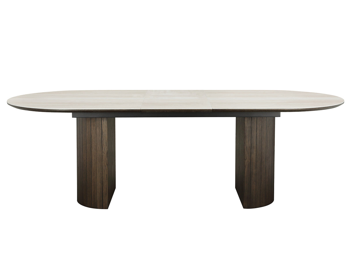 Aria Matbord 100x190-235 cm Keramisk Travertin