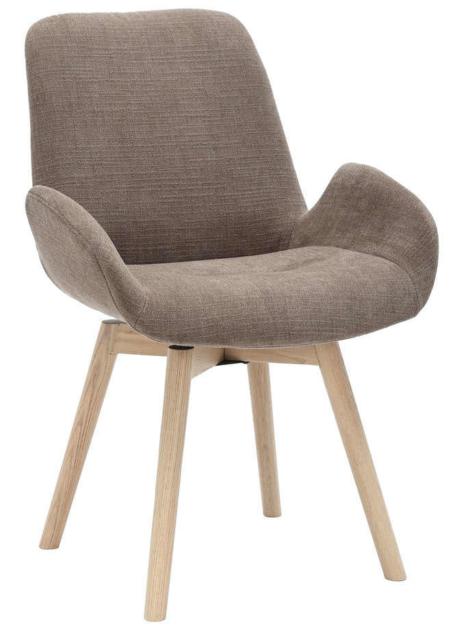 Axis Matstol med snurr Vitoljad Ek / Taupe