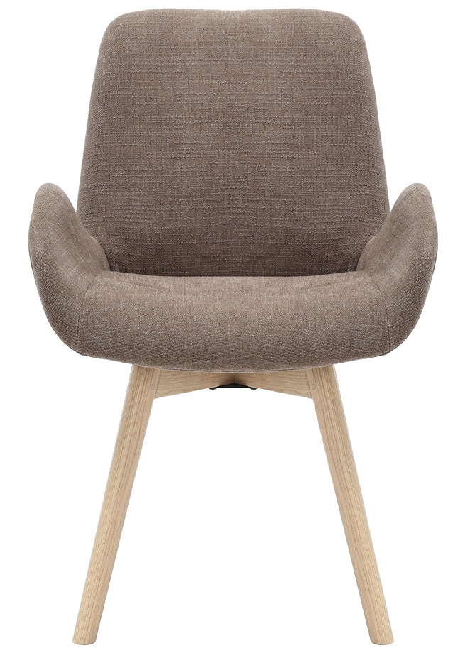 Axis Matstol med snurr Vitoljad Ek / Taupe