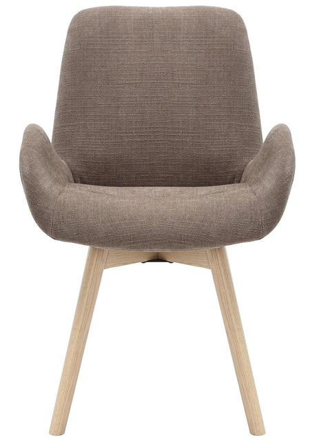 Axis Matstol med snurr Vitoljad Ek / Taupe