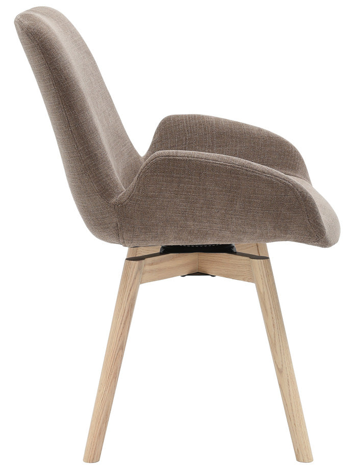 Axis Matstol med snurr Vitoljad Ek / Taupe