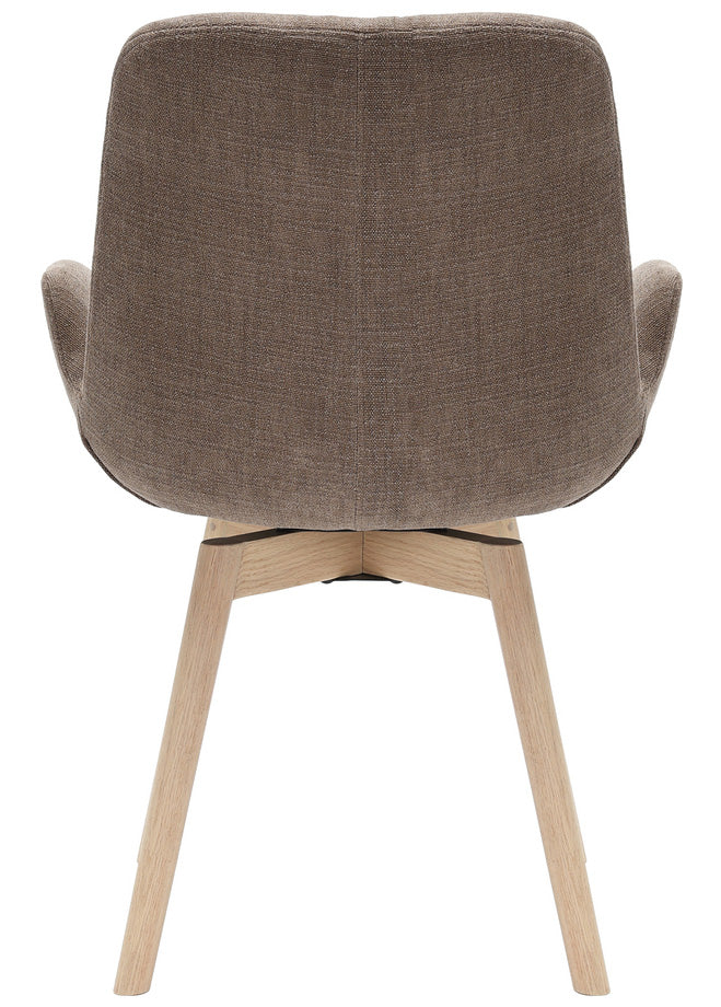 Axis Matstol med snurr Vitoljad Ek / Taupe