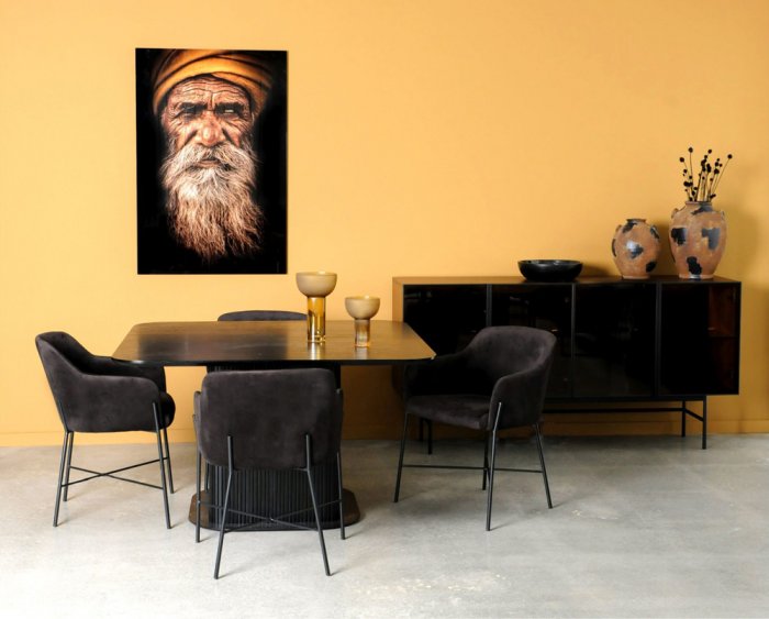 Stavern Matbord 130x130cm Svart