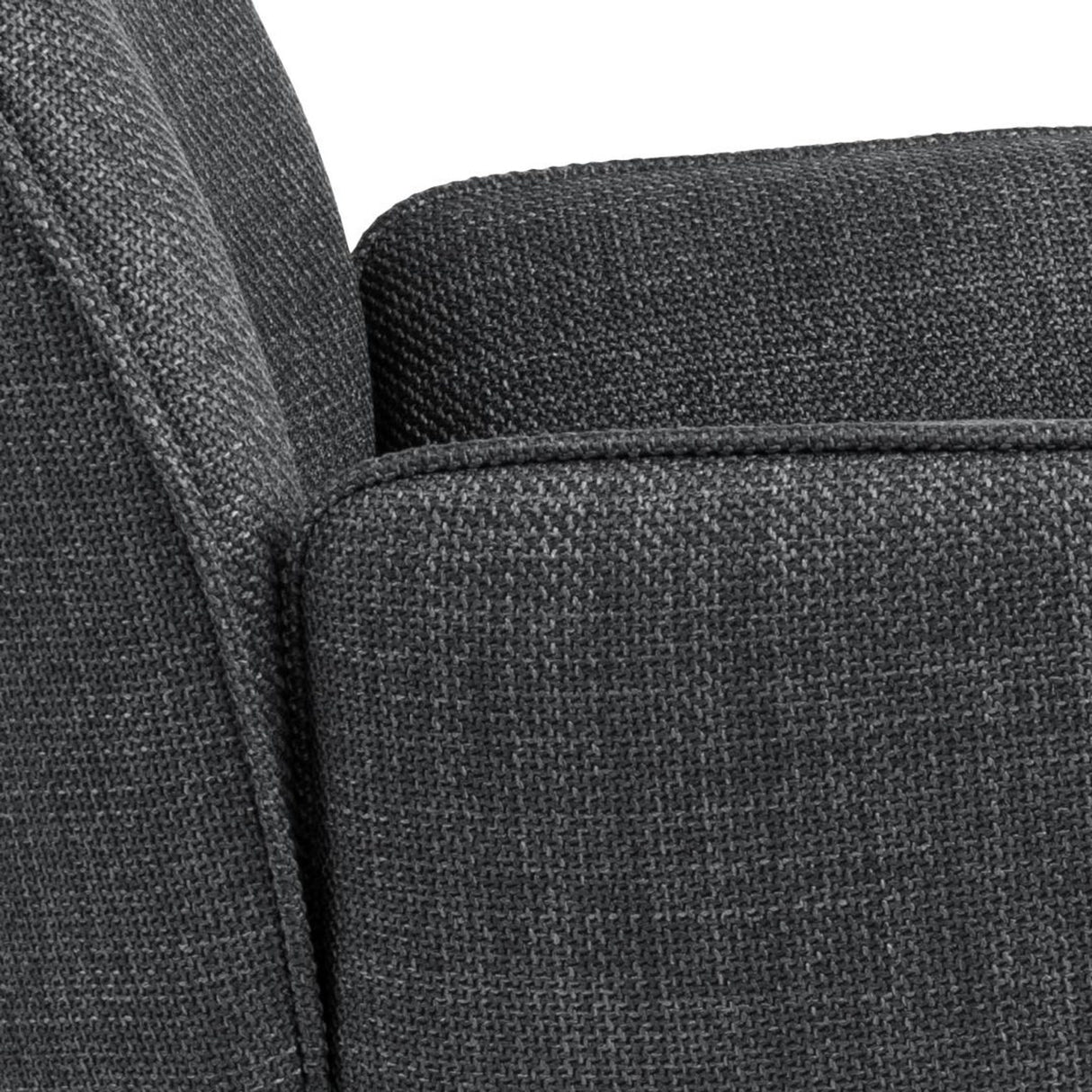 Bayonne Karmstol Basel tyg Mörkgrå