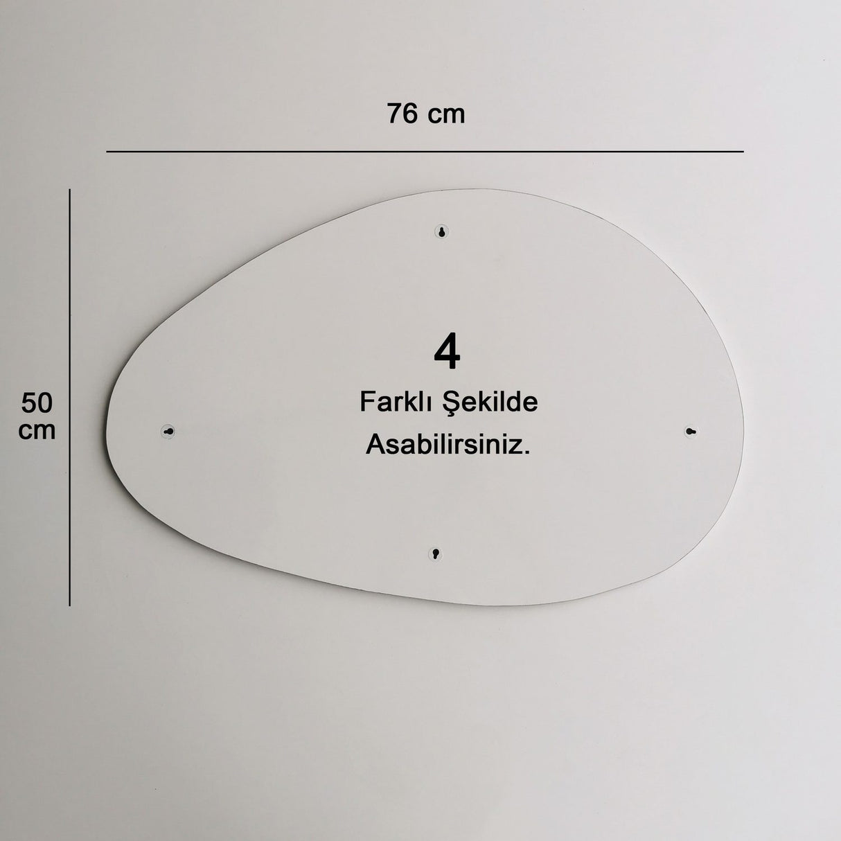 Porto Spegel 76x50 cm (76 x 50 x 2,2 cm) Vit Spegel