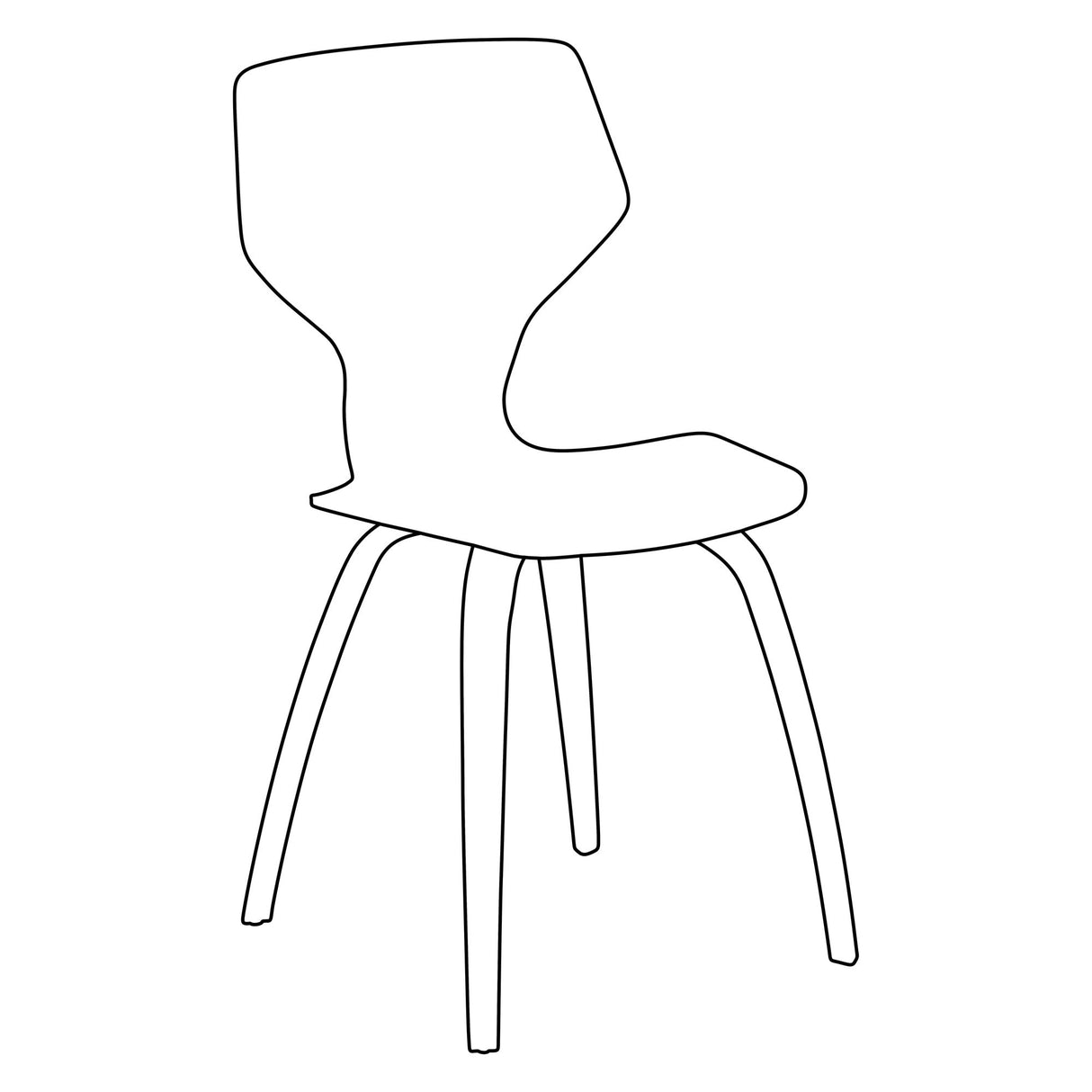 S.I.T Stol Vintage Black Art.Leather, Walnut