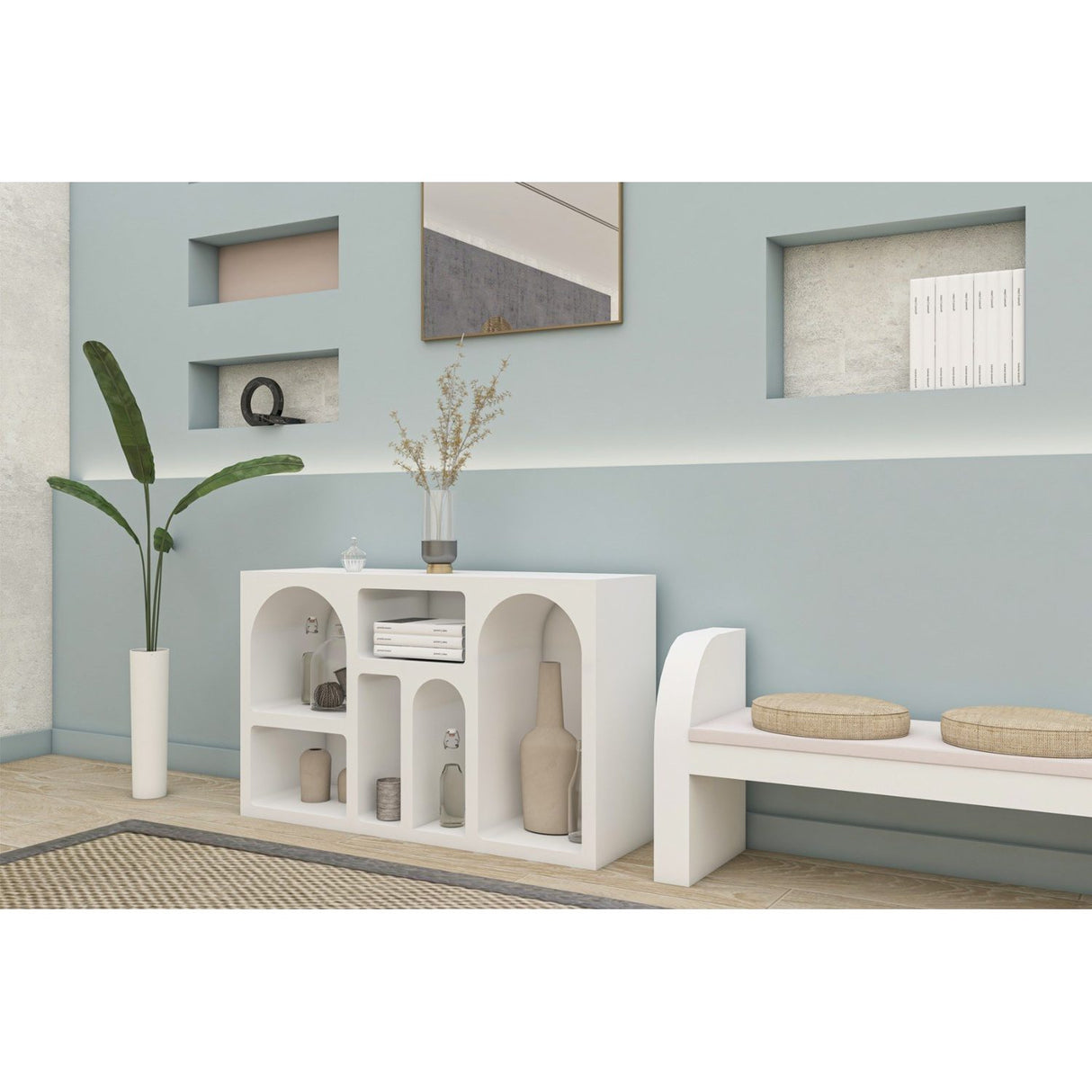 Liva 120 (120 x 74 x 37 cm) Konsol Vit