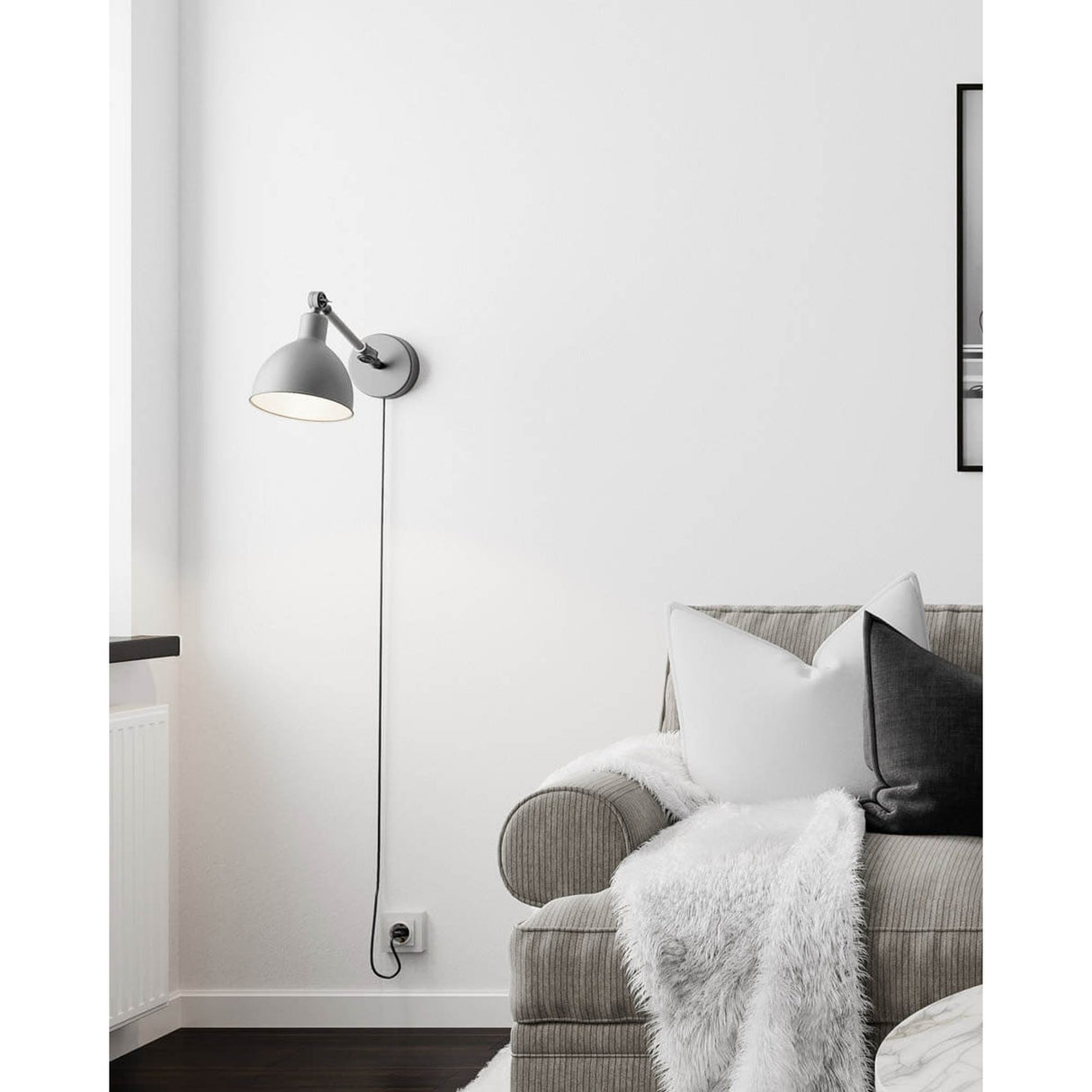 Bazar Mini Vägglampa Grå